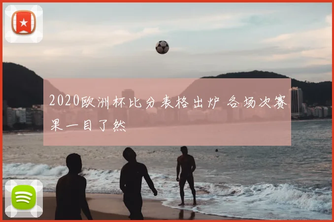 2020欧洲杯比分表格出炉 各场次赛果一目了然